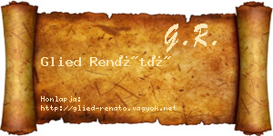 Glied Renátó névjegykártya